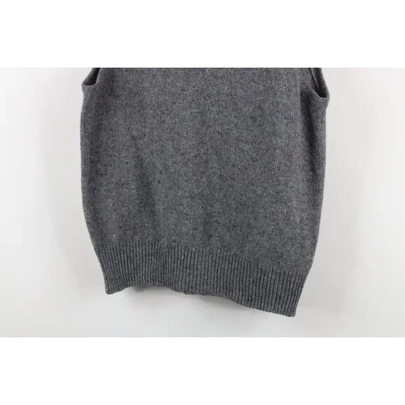 Vintage 50s 60s Rockabilly Mens Large Atomic Fleck Wool Knit Sweater Vest USA
